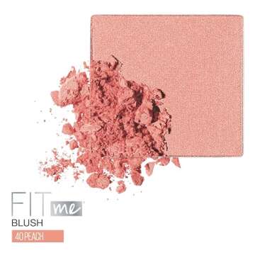 Maybelline Fit Me Blush, Lightweight, Smooth, Blendable, Long-lasting All-Day Face Enhancing Makeup Color, Peach, 1 Count