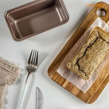 CHEFMADE 5.5-Inch Mini Loaf Pan Set for Healthy Baking