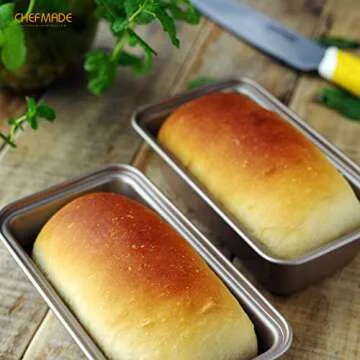 CHEFMADE 5.5-Inch Mini Loaf Pan Set for Healthy Baking