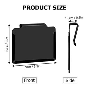 10 PCS Basket Labels Clip, PVC Kitchen Black Clip Label Holder Basket Bin Labels Clip with a Clear P...