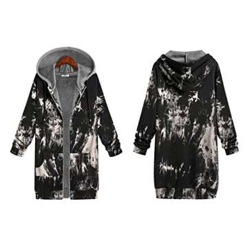 Zeagoo Womens Zip Up Hoodies Long Sleeve Fall Lightweight Hooded Sweatshirt Oversized Fleece Jacket With Pockets,S