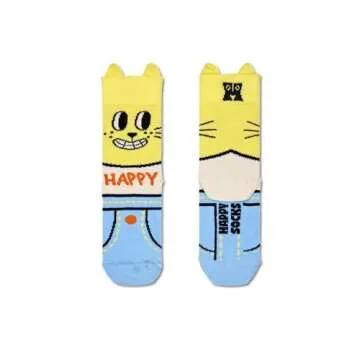 Happy Socks Animal Printed Crew Socks for Kids
