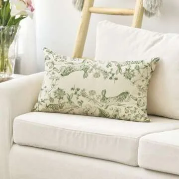 AVOIN Easter Bunny Throw Pillow Cover for Home Decor