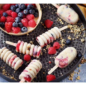 Joho Baking Ice Cream Molds Set - 2 Pack Silicone Popsicle Molds for Homemade Treats