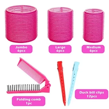 Ultimate Jumbo Size Self Grip Hair Rollers Set for Perfect Curls