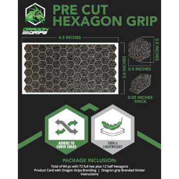 Black Rubberized Grip Tape, 84 Pcs Rubber Grip Tape for iPhone Grip Tape, Mouse Grip Tape, Cell Phone Grip Tape & Controller Grip Tape by Dragon Grips, 1 Pk