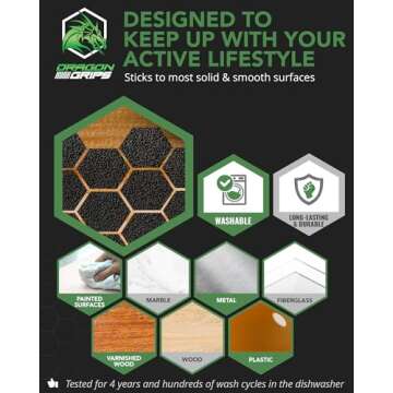 Black Rubberized Grip Tape, 84 Pcs Rubber Grip Tape for iPhone Grip Tape, Mouse Grip Tape, Cell Phone Grip Tape & Controller Grip Tape by Dragon Grips, 1 Pk