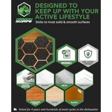 Black Rubberized Grip Tape, 84 Pcs Rubber Grip Tape for iPhone Grip Tape, Mouse Grip Tape, Cell Phone Grip Tape & Controller Grip Tape by Dragon Grips, 1 Pk