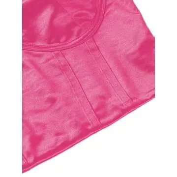 Stylish SOFIA'S CHOICE Women's Satin Corset Top in Pink