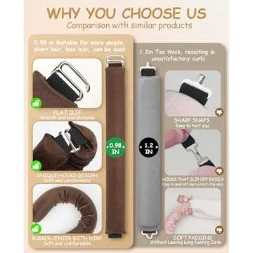 Jumbo Overnight Heatless Hair Curler - Heatless Styling Tool for Effortless Curls - 3pcs Satin Velve...