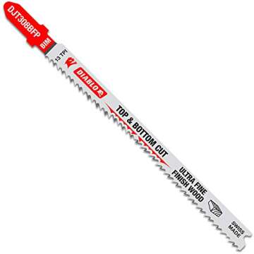 Diablo 4-5/8" 13TPI Bi-Metal T-Shank Jig Saw Blades for Ultra-Fine Finish Cuts - 5 Pack