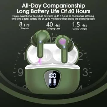 Amazing Wireless Earbuds with Bluetooth 5.3 & Noise Cancelling Mic