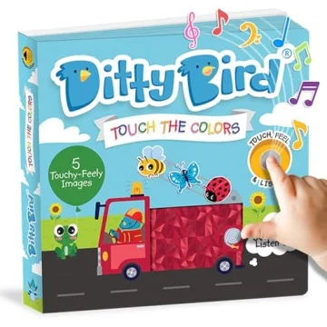 DITTY BIRD Touch & Feel Colors Edition Musical Books | Fun Montessori Toys & Learning Resources | Se...