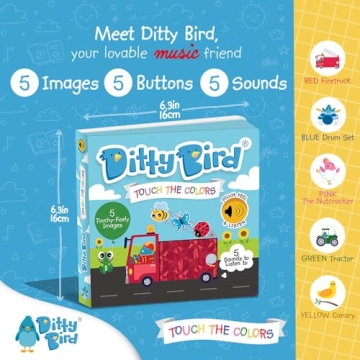 DITTY BIRD Musical Touch & Feel Books for Toddlers