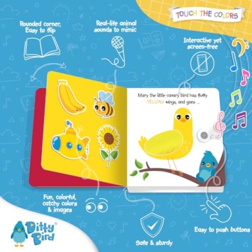 DITTY BIRD Musical Touch & Feel Books for Toddlers