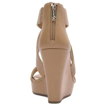 Jessica Simpson Women's Jinxxi Wedge Sandal, Ambra, 8 M US