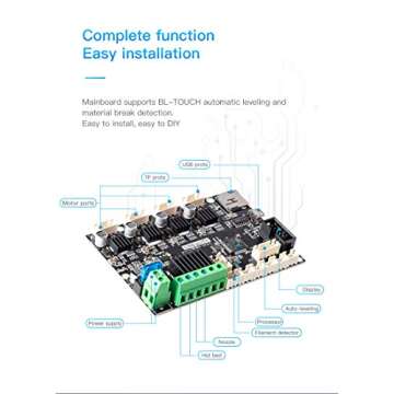 Creality Ender 3V2 New Upgraded Motherboard Silent Mainboard V4.2.7 with TMC2225 Driver Marlin 2.0.1 for Ender 3V2 3D Printer