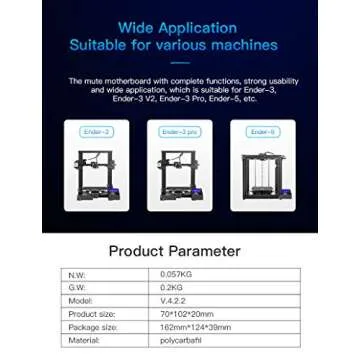 Creality Ender 3V2 New Upgraded Motherboard Silent Mainboard V4.2.7 with TMC2225 Driver Marlin 2.0.1 for Ender 3V2 3D Printer