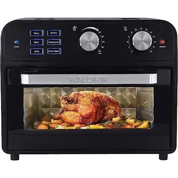 Kalorik AFO 46110 BK 22 Quart Digital Air Fryer Toaster Oven, Black