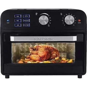 Kalorik AFO 46110 BK 22 Quart Digital Air Fryer Toaster Oven, Black