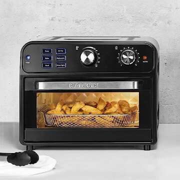 Kalorik AFO 46110 BK 22 Quart Digital Air Fryer Toaster Oven, Black