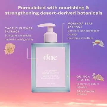 DAE Hair Violet Hour Purple Shampoo - Fights Brasiness, Enhances Color, & Repairs Damage (10 oz)