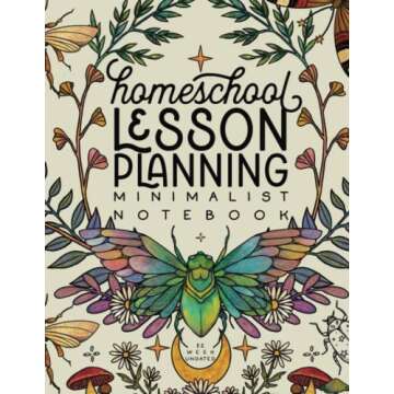 Homeschool Lesson Planning Minimalist Notebook (Nature Series): 12 Month, 52 Week Undated Planner by schoolnest