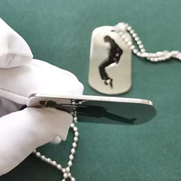 Elegant Michael Jackson Dog Tag Necklace for Fans