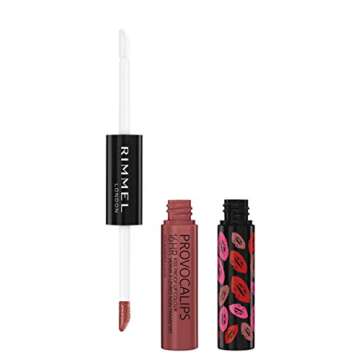 Rimmel London Provocalips 16hr Kiss-Proof Lip Color - Two-Step Liquid Lipstick to Lock in Color and Shine - 215 Summer Lovin, .14 fl.oz.