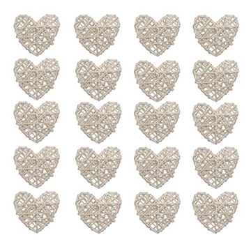 Heart Rattan Ball Sepakraga Vase Filler Ball Craft Photo Shooting Props for Garden Home Decor Christ...