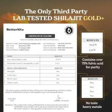 Better Alt Pure Himalayan Shilajit Gold+(30gm)|Enhances Recovery & Boosts Strength|16,000 ft Sourced Blend with Ashwagandha, Safed Musli,Gokshura|Shilajit gold for men & women|Vegan & Lab Tested-600mg