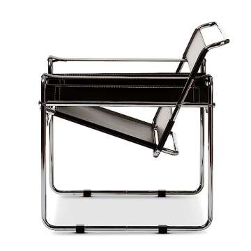 Baxton Studio Jericho Leather Accent Chair, Black (A-2303-HiT)