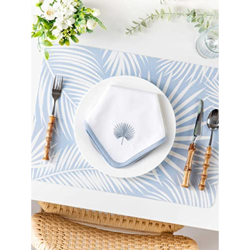 Hofdeco Coastal Placemats Set of 4 - Stylish Dining Decor
