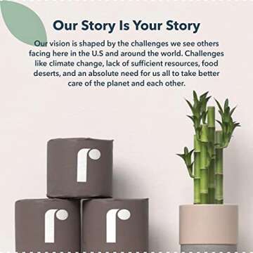 Reel Premium Toilet Paper - 12 Rolls of Toilet Paper - 3-Ply Made from Tree-Free - Zero Plastic Packaging, Septic Safe