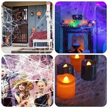 GKGG 270 sqft Halloween Spider Webs Decorations with 20 Extra Fake Spiders, Super Practical Spider Web for Halloween Decor Outdoor and Indoor