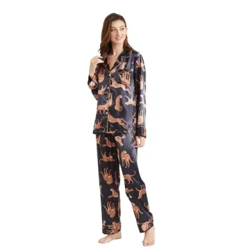 Belle Heure Women’s Classic Satin Pajama Set for All Ages