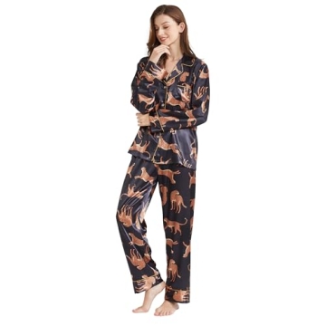 Belle Heure Women’s Classic Satin Pajama Set for All Ages