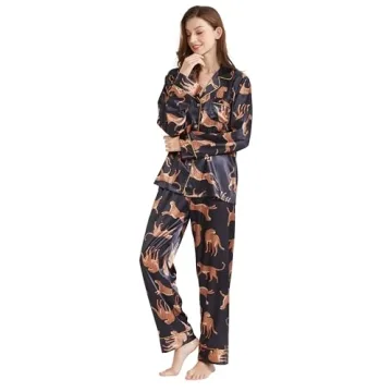 Belle Heure Women’s Classic Satin Pajama Set for All Ages