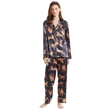 Belle Heure Women’s Classic Satin Pajama Set for All Ages