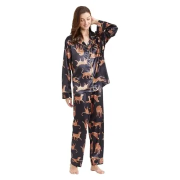 Belle Heure Women’s Classic Satin Pajama Set for All Ages