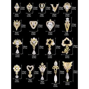 36 Luxury Nail Charms for Unique Nail Art Designs