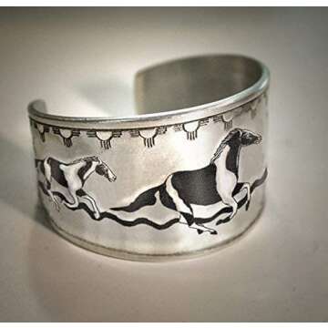 Horse Lady Gifts Bracelet | Handmade Paint Horse Cuff Bracelet from the USA