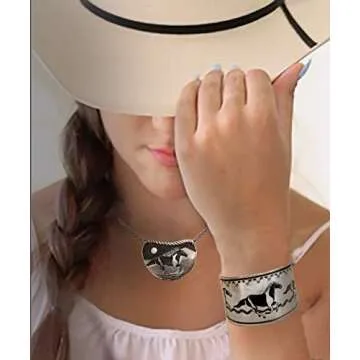 Horse Lady Gifts | Handmade Paint Horse Cuff Bracelet