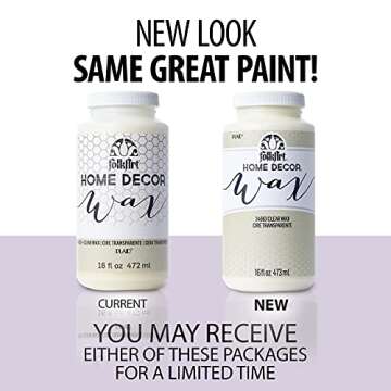 FolkArt Home Decor Chalk Paint & Clear Wax - 16 oz for Crafting