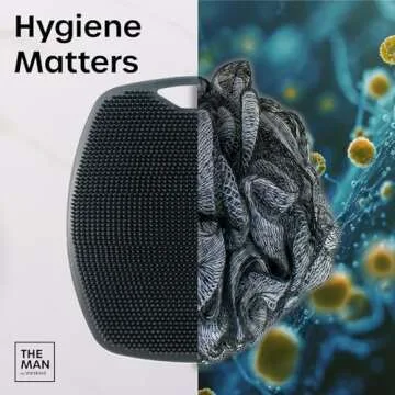 Silicone Body Scrubber for Men - Hygienic & Easy to Clean