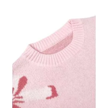 Libsorge Oversized Cute Bow Tie Sweater for All Seasons