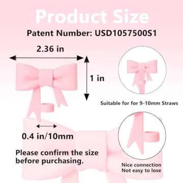 YAYAYOUNG 3 Pcs Classic Bow Straw Covers Compatible with Stanley Tumblers