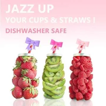 YAYAYOUNG Bow Straw Covers for Stanley Tumblers - Cute & Reusable