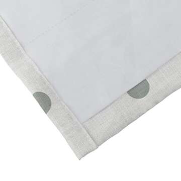 TWOPAGES Stefana Silber x Extra Long Linen Drape, Pinch Pleat Curtain, Polka Dot Blue Aqua Print Linen Curtain for Living Room Bedroom Light Filtering Curtain, 50" W x 102 L Inch, 1 Panel