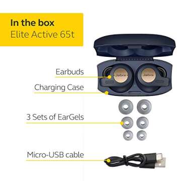 Jabra Elite Active 65T True Wireless Earbuds & Charging Case - Copper Blue (100-99010000-02)